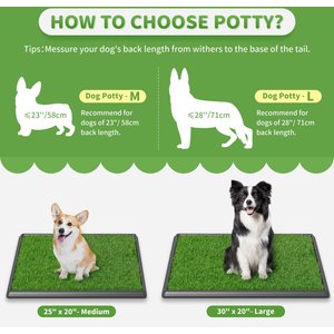 Coziwow Washable Puppy Pee Turf Grass Pad, 30 x 20-in