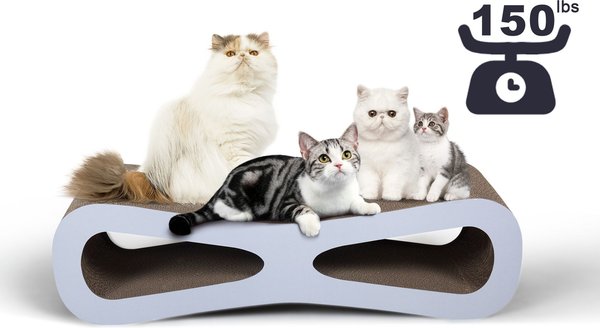 Show full view: Coziwow Wave Cat Scratcher Lounge Toy with Catnip, White slide 3 of 12
