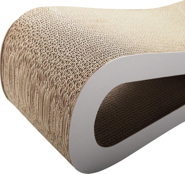 Show full view: Coziwow Wave Cat Scratcher Lounge Toy with Catnip, White slide 7 of 12