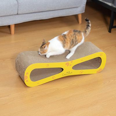 Show full view: Coziwow Wave Cat Scratcher Lounge Toy with Catnip, Yellow slide 8 of 12