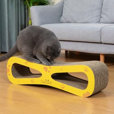 Show full view: Coziwow Wave Cat Scratcher Lounge Toy with Catnip, Yellow slide 6 of 12