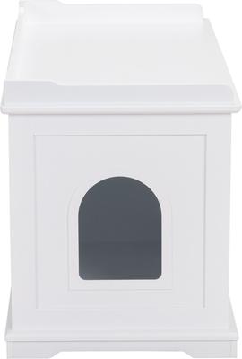 Show full view: Coziwow Wooden Enclosure Washroom Cat Litter Box, White slide 5 of 11