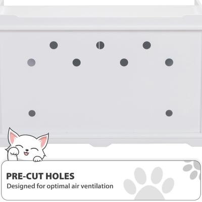 Show full view: Coziwow Wooden Enclosure Washroom Cat Litter Box, White slide 7 of 11