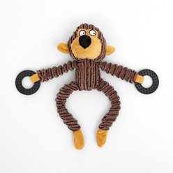 Cozy Tails Squeak Monkey Plush Dog Toy, Brown