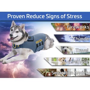 CozyVest 3-in-1 Anxiety Music & Essential Oil Aromatherapy Dog Calming Vest, Gray, X-Large