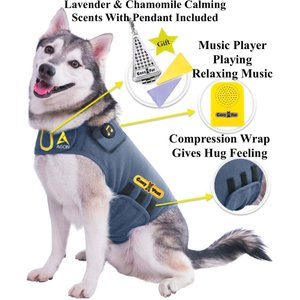 CozyVest 3-in-1 Anxiety Music & Essential Oil Aromatherapy Dog Calming Vest, Gray, X-Large