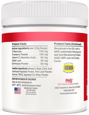 Show full view: Cranberry D-Mannose MAX Urinary Tract Support Granules Supplement for Dogs, 90 Doses slide 3 of 4