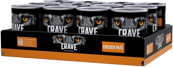 Crave Chicken Pate with Protein from Shreds of Real Chicken Grain-Free Dog Food Trays