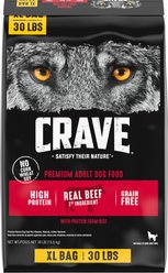 Crave High Protein Beef Adult Grain-Free Dry Dog Food, 30-lb bag