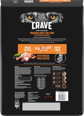 Show full view: Crave High Protein Chicken Adult Grain-Free Dry Dog Food, 12-lb bag slide 3 of 13