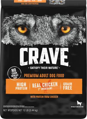 Show full view: Crave High Protein Chicken Adult Grain-Free Dry Dog Food, 12-lb bag slide 4 of 13