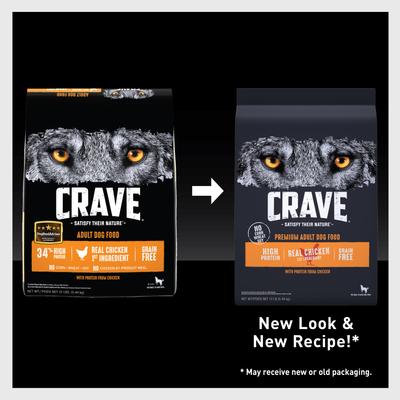 Show full view: Crave High Protein Chicken Adult Grain-Free Dry Dog Food, 12-lb bag slide 10 of 13