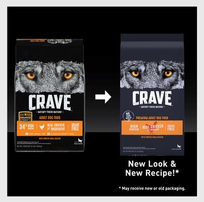 Show full view: Crave High Protein Chicken Adult Grain-Free Dry Dog Food, 22-lb bag slide 10 of 13
