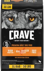 Crave High Protein Chicken Adult Grain-Free Dry Dog Food, 30-lb bag