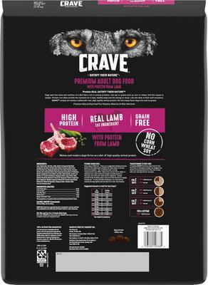 Show full view: Crave High Protein Lamb Adult Grain-Free Dry Dog Food, 12-lb bag slide 3 of 13