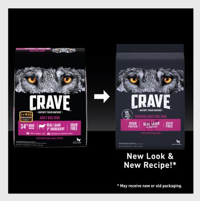 Show full view: Crave High Protein Lamb Adult Grain-Free Dry Dog Food, 12-lb bag slide 10 of 13