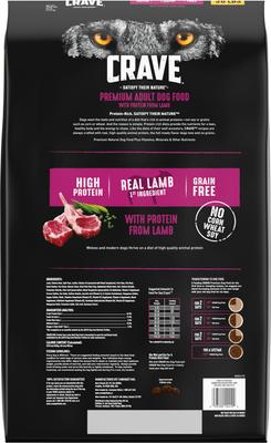 Show full view: Crave High Protein Lamb Adult Grain-Free Dry Dog Food, 30-lb bag slide 3 of 13