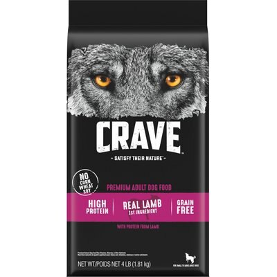 Crave High Protein Lamb Adult Grain-Free Dry Dog Food, 4-lb bag