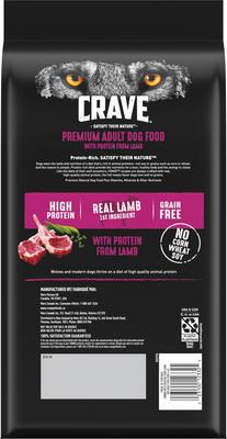 Show full view: Crave High Protein Lamb Adult Grain-Free Dry Dog Food, 4-lb bag slide 3 of 13