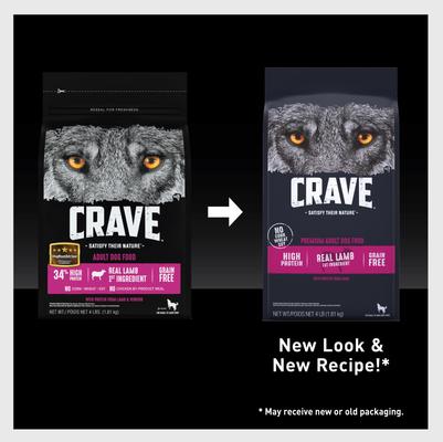 Show full view: Crave High Protein Lamb Adult Grain-Free Dry Dog Food, 4-lb bag slide 10 of 13