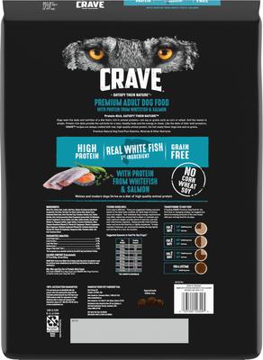 Show full view: Crave High Protein White Fish & Salmon Adult Grain-Free Dry Dog Food, 12-lb bag slide 3 of 13