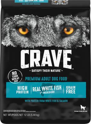 Show full view: Crave High Protein White Fish & Salmon Adult Grain-Free Dry Dog Food, 12-lb bag slide 4 of 13
