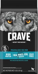 Crave High Protein White Fish & Salmon Adult Grain-Free Dry Dog Food, 4-lb bag