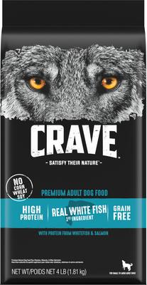 Show full view: Crave High Protein White Fish & Salmon Adult Grain-Free Dry Dog Food, 4-lb bag slide 4 of 13