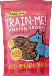 Crazy Dog Train-Me! Bacon Flavor Dog Treats, 1-lb bag