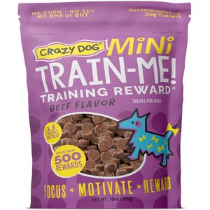 Crazy Dog Train-Me! Minis Beef Dog Soft & Chewy Treats, 10-oz bag