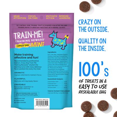 Show full view: Crazy Dog Train-Me! Minis Beef Dog Soft & Chewy Treats, 10-oz bag slide 3 of 9