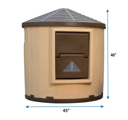 Show full view: Dog Palace CRB Palace Insulated Dog House, Brown/Tan slide 2 of 9