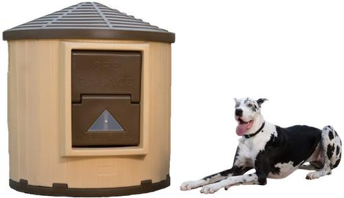 Show full view: Dog Palace CRB Palace Insulated Dog House, Brown/Tan slide 3 of 9
