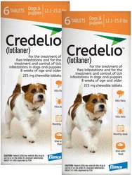 Credelio Chewable Tablet for Dogs, 12.1-25 lbs, (Orange Box), 12 Chewable Tablets (12-mos. supply)