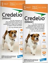 Credelio Chewable Tablet for Dogs, 12.1-25 lbs, (Orange Box), 2 Chewable Tablets (2-mos. supply)