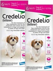 Credelio Chewable Tablet for Dogs, 6.1-12 lbs, (Pink Box), 12 Chewable Tablets (12-mos. supply)