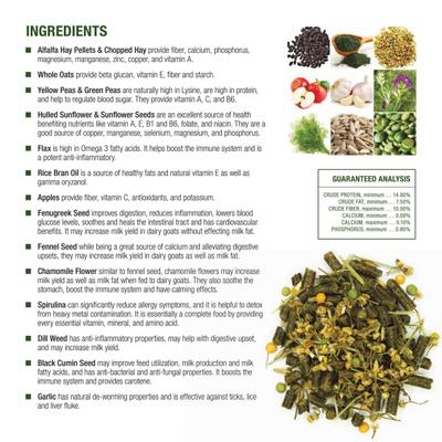 Show full view: Crypto Aero Dairy Goat Meadow Mix Goat Feed, 50-lb bag slide 4 of 7