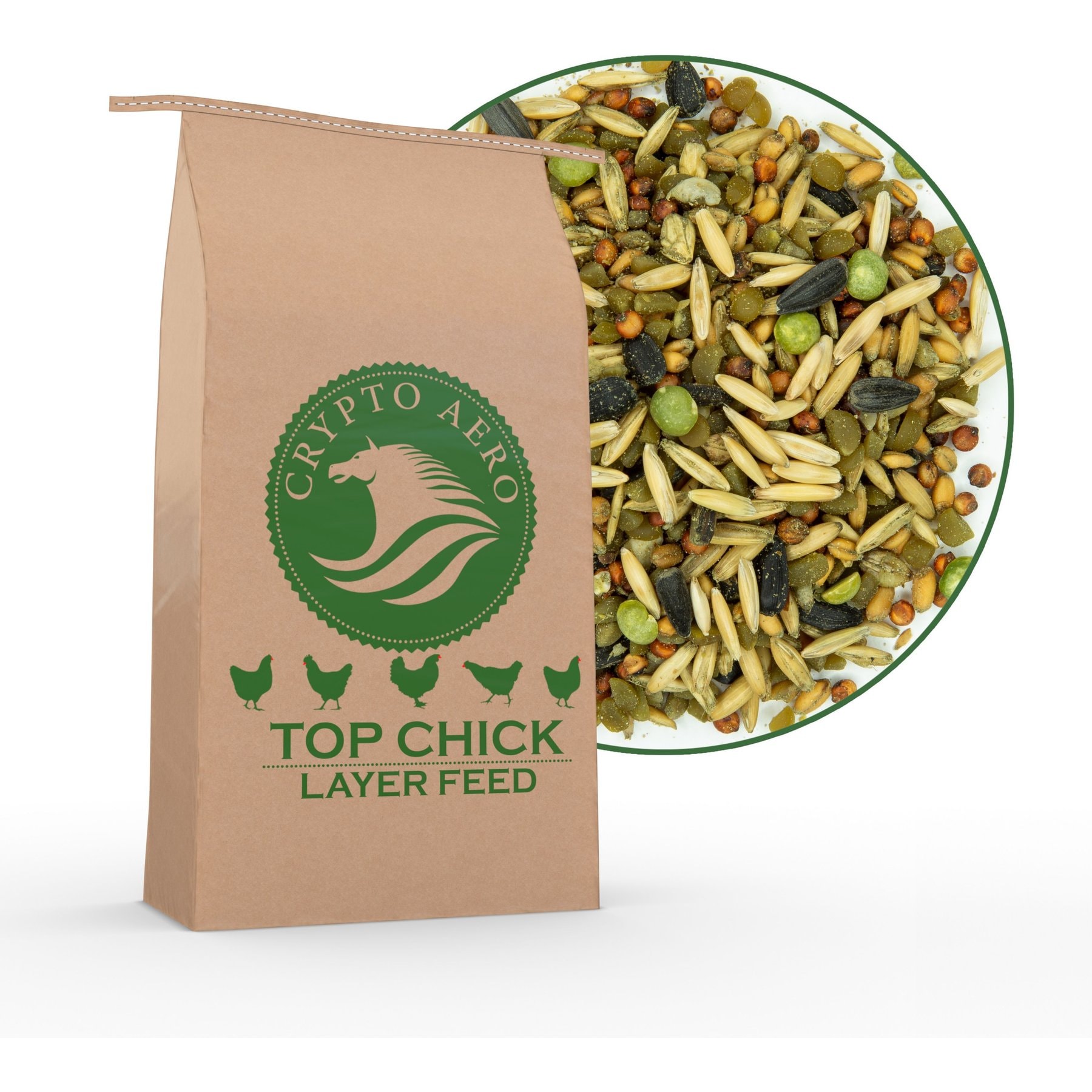 Crypto Aero Top Chick Layer Chicken Feed, 50-lb bag