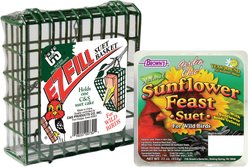 C&S Ez Fill Suet Basket Feeder + Brown's Garden Chic! Wild Bird Food, 11-oz tray