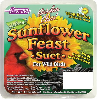 Show full view: C&S Ez Fill Suet Basket Feeder + Brown's Garden Chic! Wild Bird Food, 11-oz tray slide 6 of 6