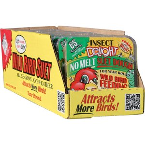 C&S Insect Delight No Melt Suet Dough Bird Food, 11.75-oz bag, case of 12