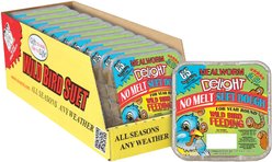 C&S Mealworm Delight No Melt Suet Dough Wild Bird Food, 11.75-oz tray, 12 count