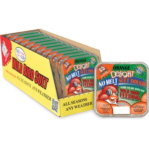 C&S Orange Delight No Melt Suet Dough Wild Bird Food, case of 12