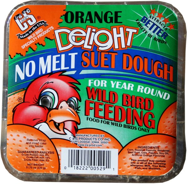 C&S Orange Delight No Melt Suet Dough Wild Bird Food