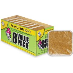 C&S Peanut Delight No Melt Suet Dough Wild Bird Food, 11.75-oz tray, case of 8