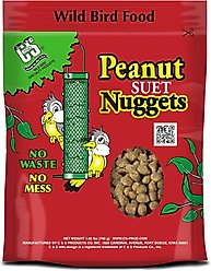 C&S Peanut Suet Nuggets Wild Bird Food, 1.68-lb bag, bundle of 6 slide 2 of 8