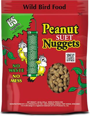 Show full view: C&S Peanut Suet Nuggets Wild Bird Food, 1.68-lb bag, bundle of 6 slide 2 of 11