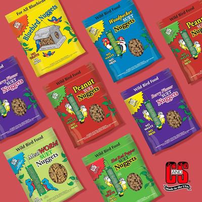 Show full view: C&S Peanut Suet Nuggets Wild Bird Food, 1.68-lb bag, bundle of 6 slide 8 of 11