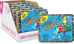 C&S Songbird Snak Peanut Suet Nuggets Wild Bird Food, case of 6