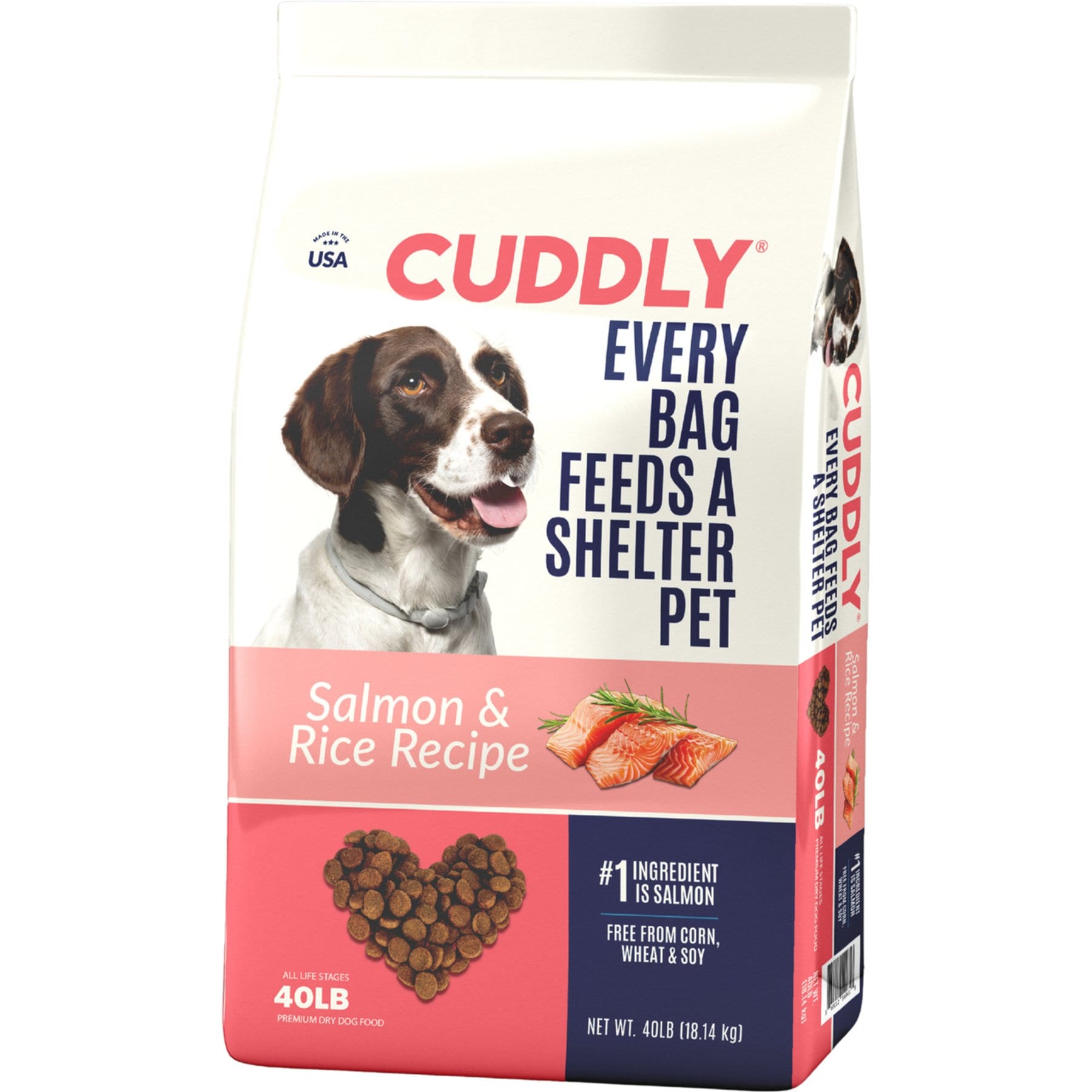CUDDLY Salmon & Rice Dry Dog Food, 40-lb bag